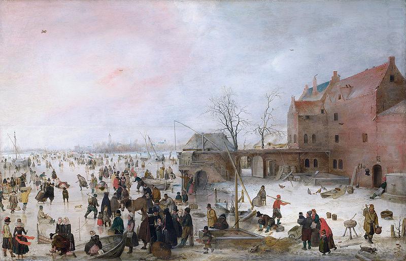 Hendrick Avercamp A Scene on the Ice near a Brewery china oil painting image